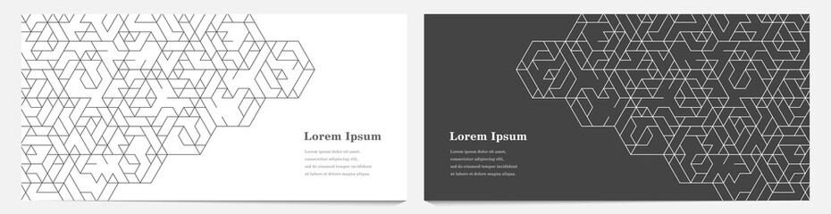 幾何学 抽象 ヘキサゴン 背景 セット