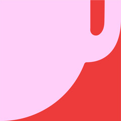 Mug in square vector illustration in flat color design