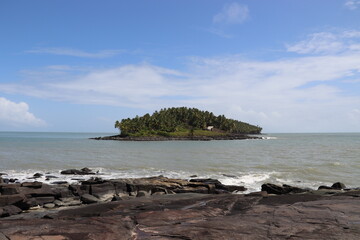 Obraz premium Devil's island in French Guiana, the island where Dreyfus was exiled.