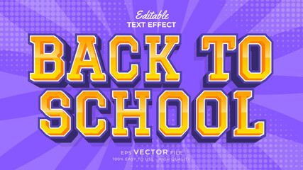 Back to school Text effect editable premium free download