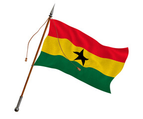 National flag of Ghana. Background  with flag of Ghana.