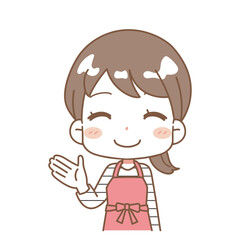 Illustration of a woman to introduce.
