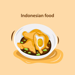 Obraz premium traditional Indonesian food pempek eggs with vinegar vector