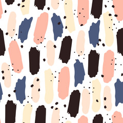 Seamless pattern with abstract decor elements. flat simple vector. hand drawing. design for fabric, textile, wrapper, print