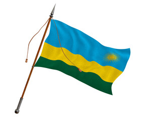 National flag of Rwanda. Background  with flag of Rwanda.