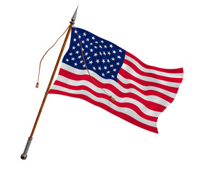 National flag of United States of America. USA. Background  with flag of United States of America. USA