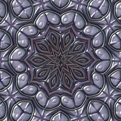 3d effect - abstract polygonal geometric metallic surface pattern
