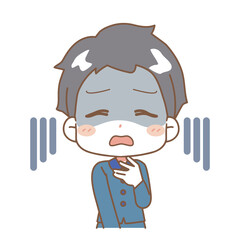 Illustration of a man with poor physical condition.
