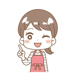 Illustration of a woman pointing a finger.