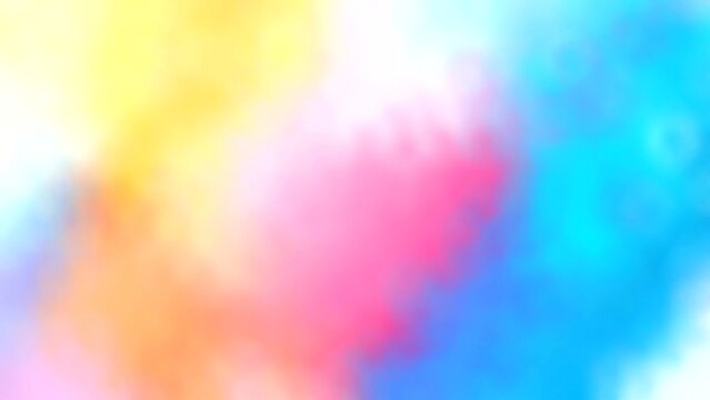 Ultra HD 4K rainbow watercolor video backgrounds with colorful abstract holographic art creations. Seamless or infinity looping video background