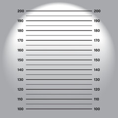 White police lineup or mugshot vector background.
