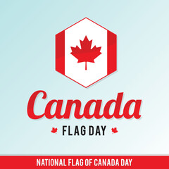 National Flag of Canada Day design template with hexagon flag of Canada