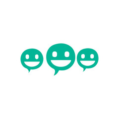 big smiley face chat bubble icon