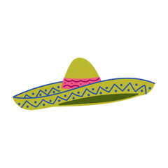 Sombrero hat vector illustration in flat color design