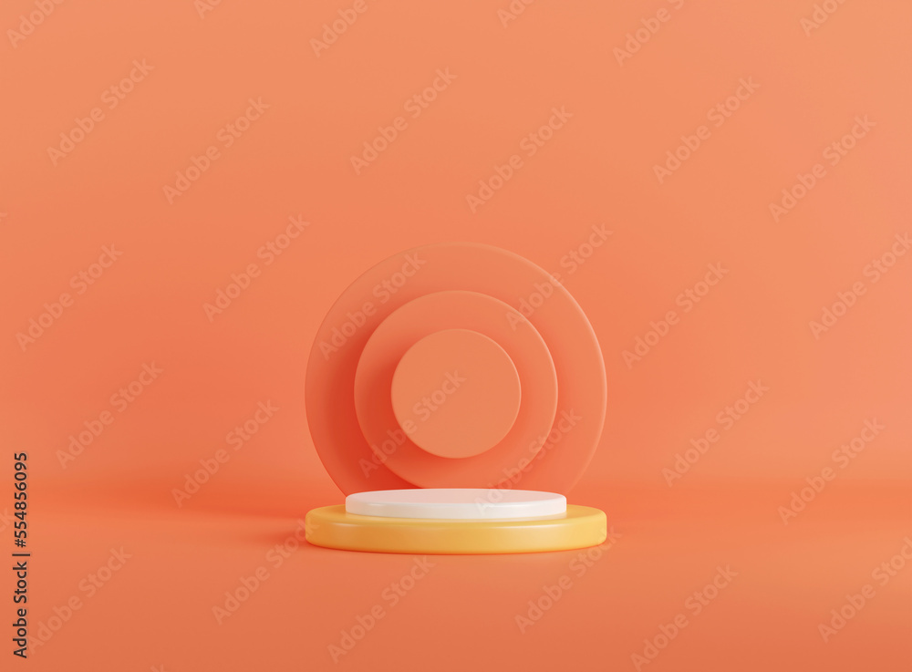 Poster 3d background scene with podium. minimal product display mockup with geometric shape object. 3d rend