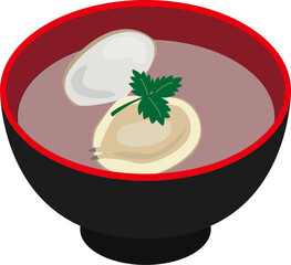 はまぐりのお吸い物イラスト