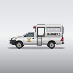 Fototapeta premium Pakistan Rangers mobile Karachi Rangers Car Sindh Rangers High detailed Vector illustration