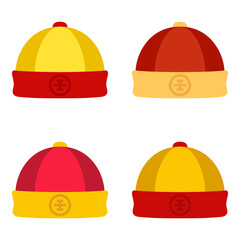 Chinese Hat in flat style isolated