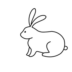 Fototapeta na wymiar Hand Drawn Rabbit Icon