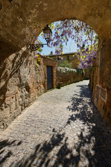 Fototapeta premium At the streets of Orvieto old town, Italy