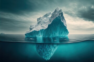 Fototapeta na wymiar iceberg in the sea