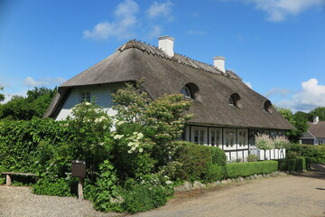 
reetbedecktes Haus in Troense, Insel Tåsinge, Dänemark
