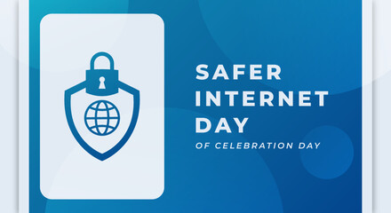 Happy Safer Internet Day Celebration Vector Design Illustration for Background, Poster, Banner, Advertising, Greeting Card