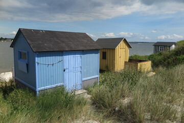 Badehäuschen in Marstal, Insel Ærø, Dänemark
