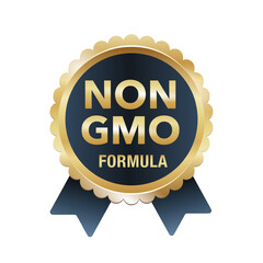 Non-GMO formula badge for genetically unmodified