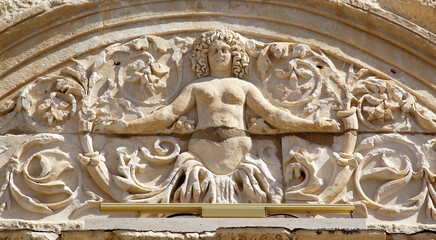 Ephesus, The temple of Hadrian, Turkey. The archaeological site inscribed on the world heritage list in 2015