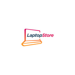 Vector laptop selling or repair logo template icon illustration 