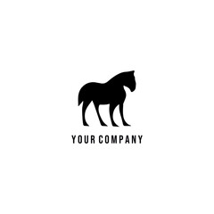 horse logo standing full body isolated