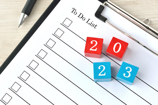 2023の文字ブロックとやることリスト