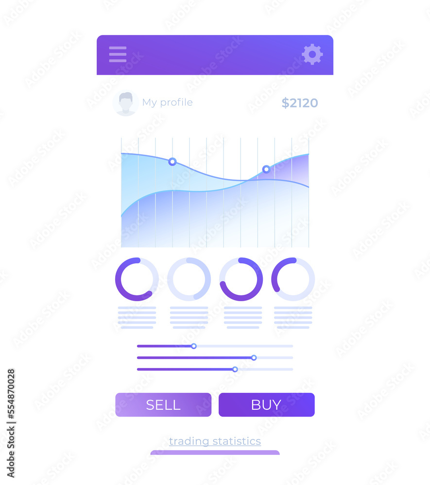 Sticker Trading app, mobile ui design