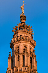 Fototapeta na wymiar Town Hall and its Belfry in the dusk in Arras in France