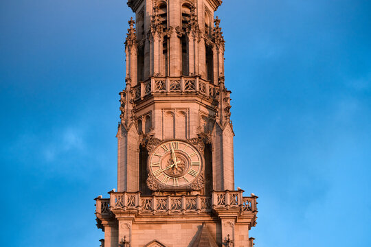 Town Hall and its Belfry in the dusk in Arras in France - Powered by Adobe