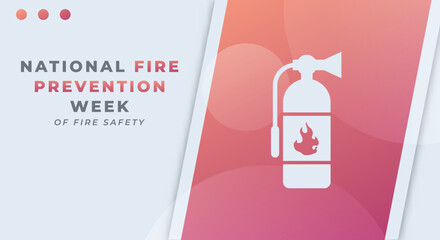 Happy National Fire Prevention Week Celebration Vector Design Illustration for Background, Poster, Banner, Advertising, Greeting Card