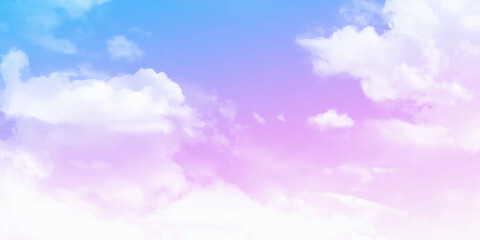 Beautiful white cloud on pastel sky background