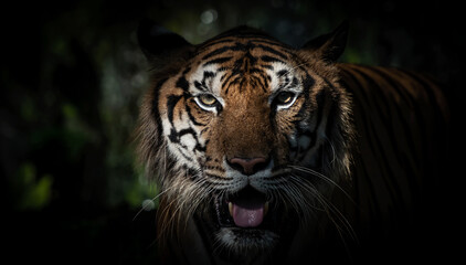 Plakat Photos of tiger in naturally.
