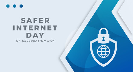 Happy Safer Internet Day Celebration Vector Design Illustration for Background, Poster, Banner, Advertising, Greeting Card