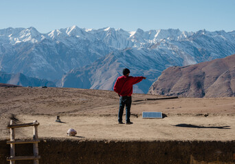 View of Himalayas from Komic Village, Spiti, Himachal Pradesh