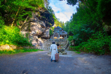 The Stara Plynarna building is located in the Hrensko area of ​​the Ceske Svyrasko National...
