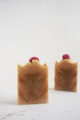 Handmade soap bar in curing process as a substitute to modern soap and as a greener option