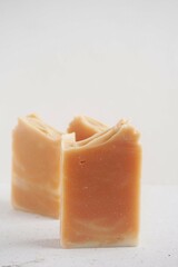 Handmade soap bar in curing process as a substitute to modern soap and as a greener option