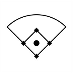 Baseball field icon vector design template