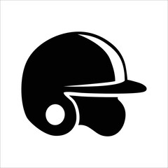 Baseball helmet icon vector design template