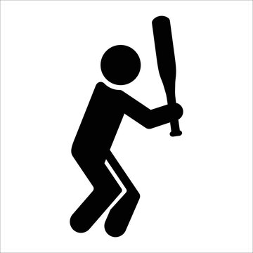 Baseball player icon vector design template