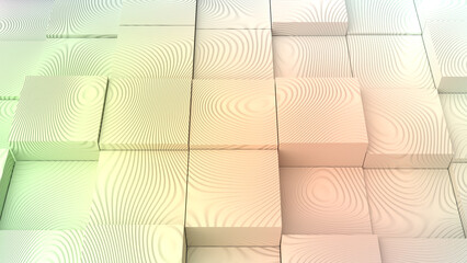 Simple, minimal, artistic and modern or contemporary background or template, consisting of geometric objects with interesting texture. A 3D-rendering image