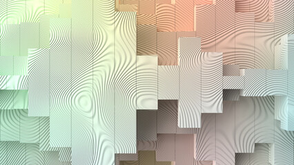 Simple, minimal, artistic and modern or contemporary background or template, consisting of geometric objects with interesting texture. A 3D-rendering image