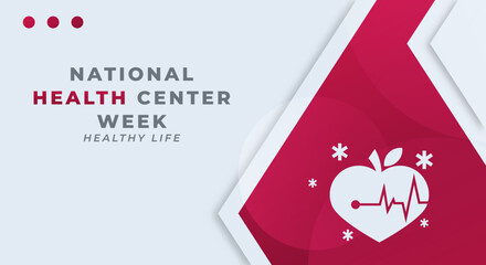 Happy National Health Center Week Celebration Vector Design Illustration for Background, Poster, Banner, Advertising, Greeting Card